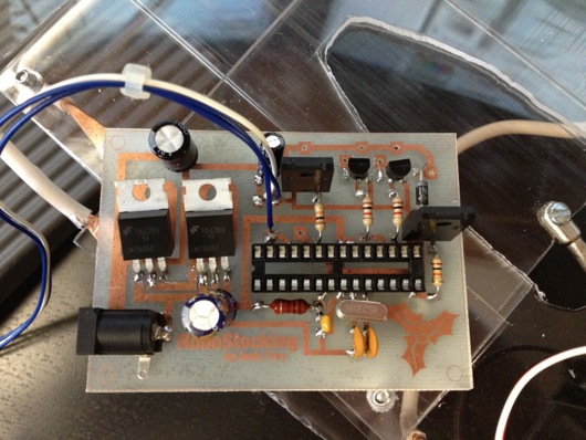 RoboStocking motherboard with socket for ATmega328 microcontroller RoboStocking motherboard with socket for ATmega328 microcontroller