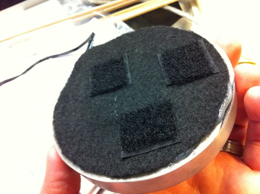 Fluffy side of Velcro on back of reactor Fluffy side of Velcro on back of reactor