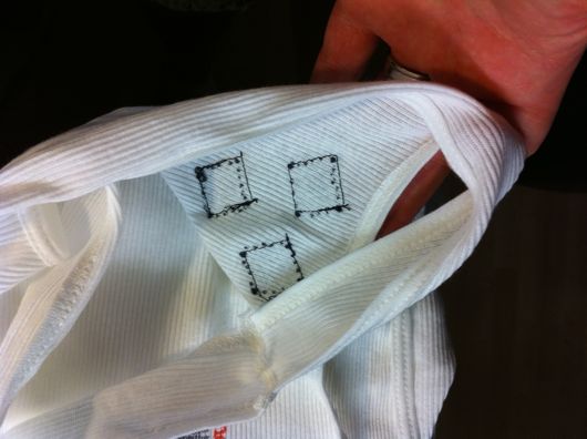 Hooky Velcro pads on shirt Hooky Velcro pads on shirt