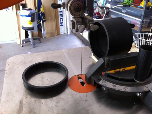 Outer ring from 3-inch pipe Outer ring from 3-inch pipe